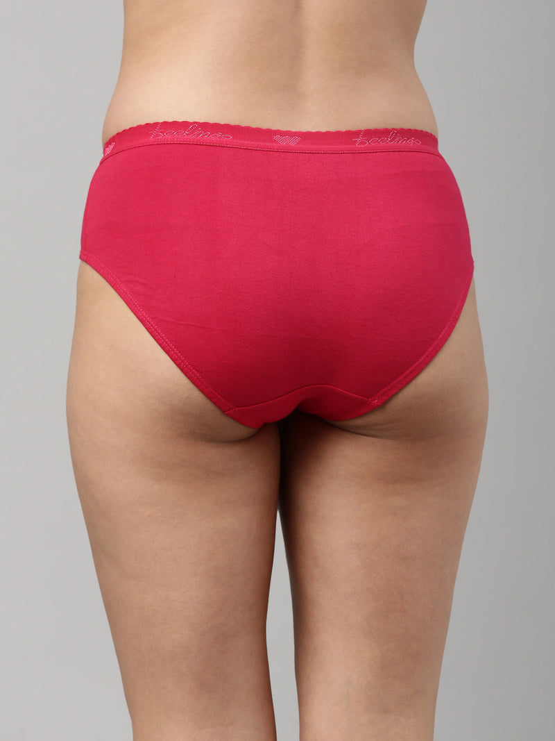 Amelie 103 Solid Outer Elastic Cotton Hipster Panty - Assorted Colours AS02