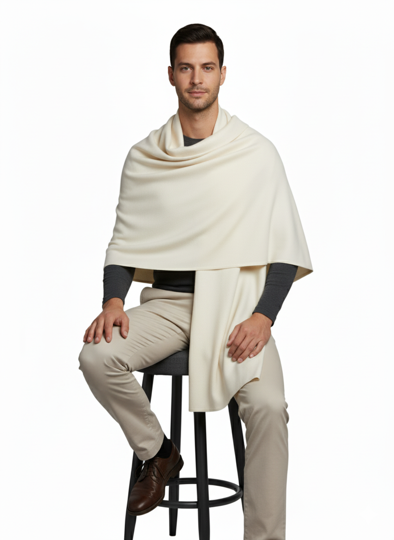 KRITI Woolen Plain Lohi Cream Color For Male