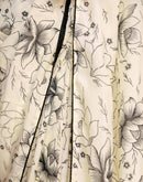 Ready To Wear Off White Chinnon Printed Saree