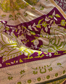 Ready To Wear Lime Green Cotton Printed Saree