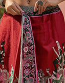 Ready To Wear Maroon Cotton Printed Saree