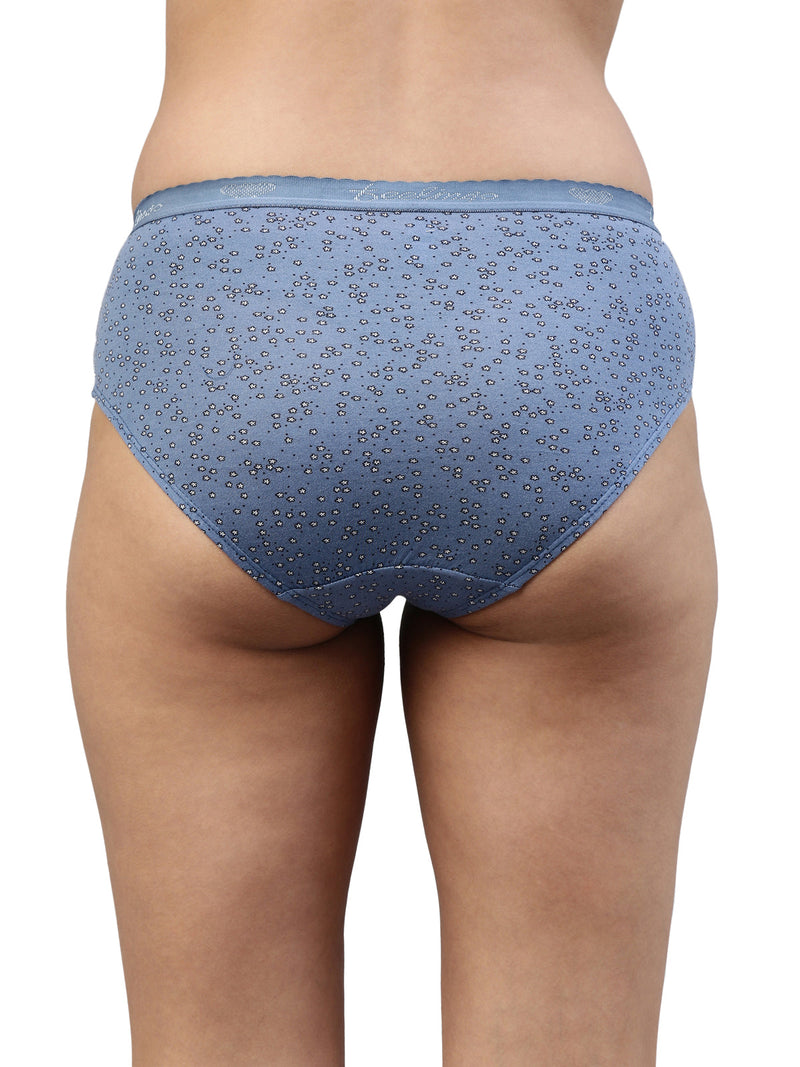 Amelie 104 High Coverage Printed Cotton Hipster Panty - Assorted Colours AS01