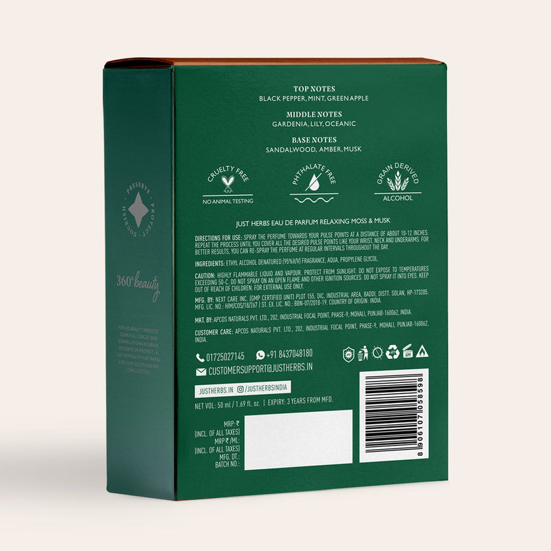 Just Herbs: Relaxing Moss & Musk - 50 ml