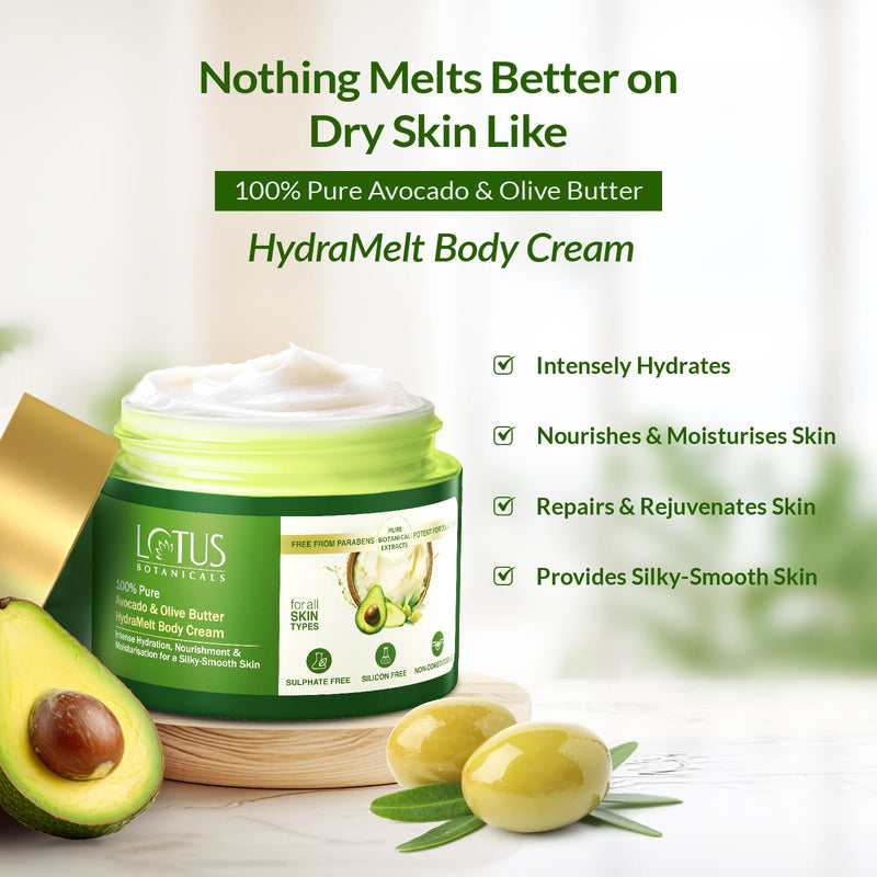 100% Pure Avocado & Olive Butter HydraMelt Body Cream