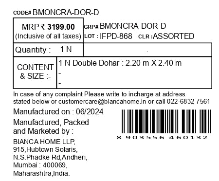 BIANCA DOUBLE DOHAR MONARCA 1 U