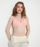 Silky Soft Second Skin T-Shirt Bra | Padded | Full Coverage bra for Women - Peach