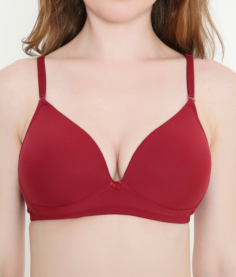 Deep Neck Super Soft T-Shirt Bra | Padded | Stretchable