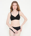 Solid Black Lightly Padded Everyday T-Shirt Bra