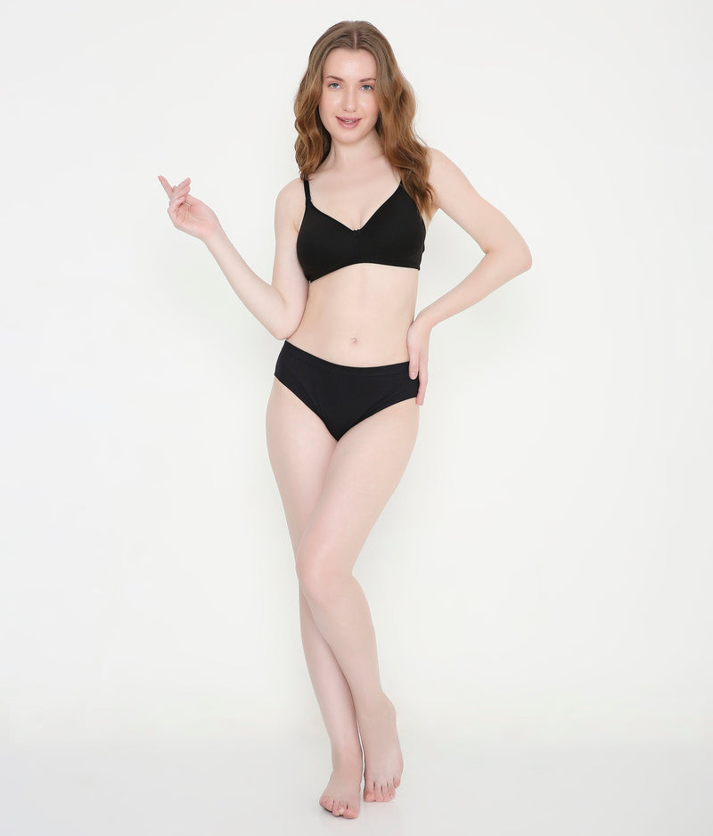 Solid Black Lightly Padded Everyday T-Shirt Bra