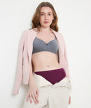 Everyday Comfort Padded Stretchable Cotton T-Shirt Bra - Dark Grey