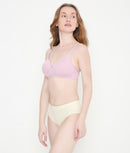 Everyday Comfort Padded Stretchable Cotton T-Shirt Bra - Lavendar