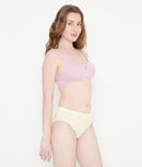 Everyday Comfort Padded Stretchable Cotton T-Shirt Bra - Lavendar