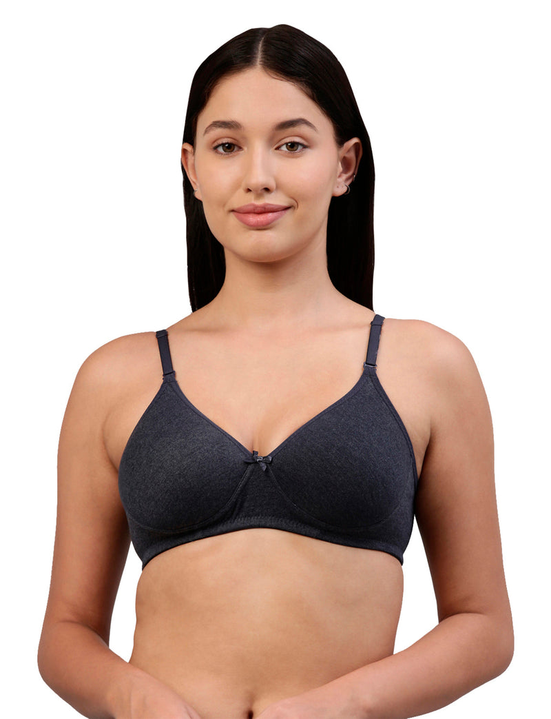 Elle Indigo Blue Cotton T-Shirt Bra for Women