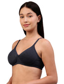 Elle Indigo Blue Cotton T-Shirt Bra for Women