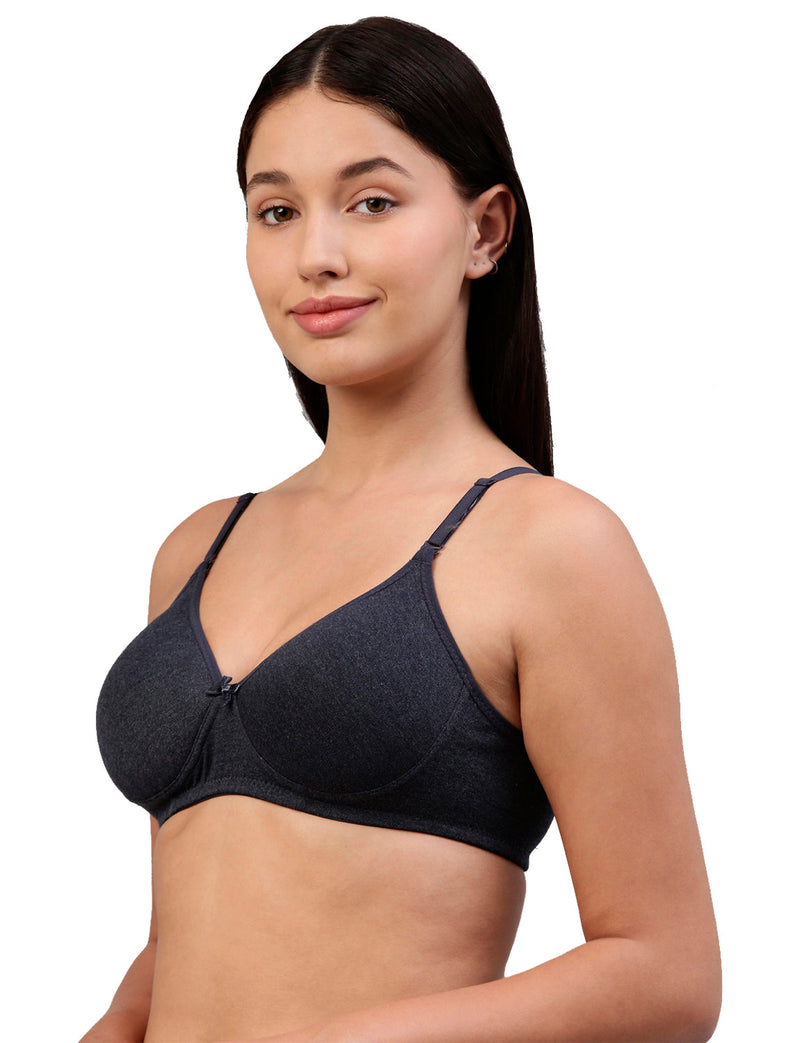 Elle Indigo Blue Cotton T-Shirt Bra for Women