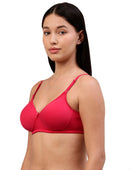 Elle Hot Pink Cotton T-Shirt Bra for Women