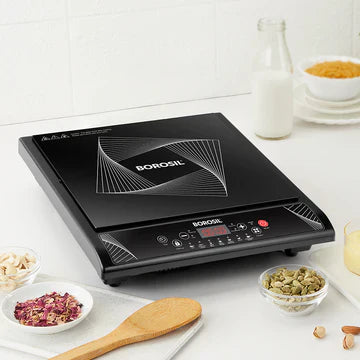 BOROSIL Smart Kook Black 1200W Manual Mode Touch Panel Induction Cooktop