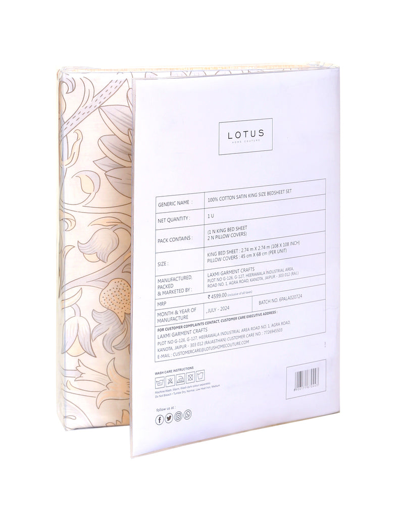 LOTUS PALLASH KING SIZE BED SHEET 1U
