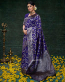 Mouni Roy Blue Kashish Banarasi Saree