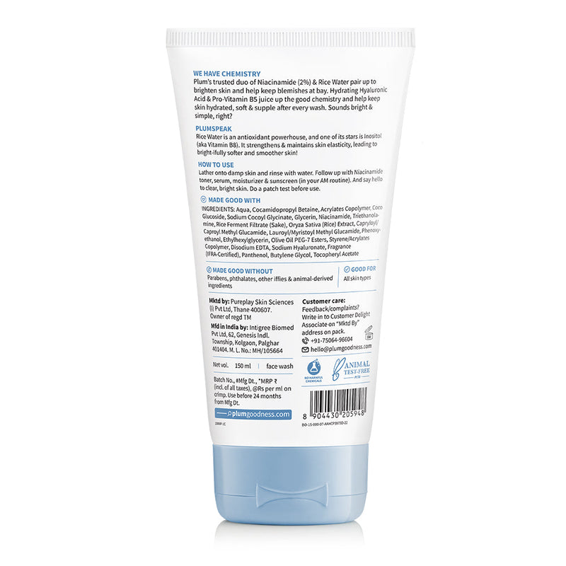 2% Niacinamide & Rice Water Face Wash
