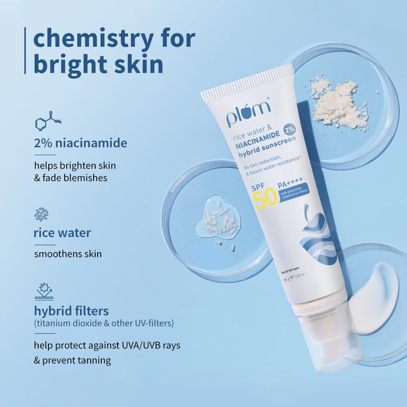2% Niacinamide & Rice Water SPF 50 PA++++ Brightening Sunscreen