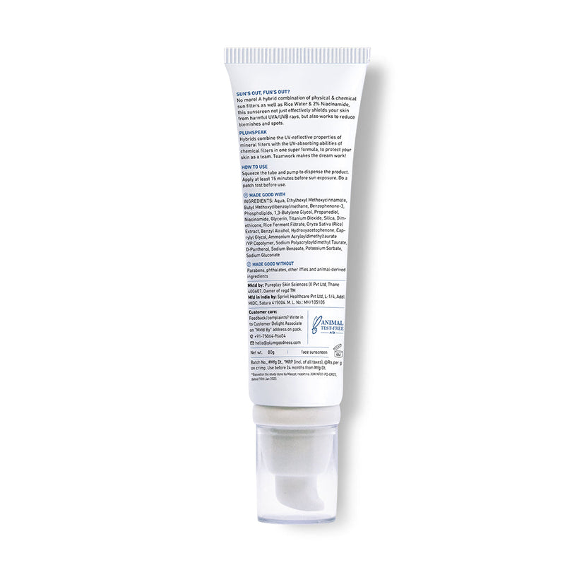 2% Niacinamide & Rice Water SPF 50 PA++++ Brightening Sunscreen