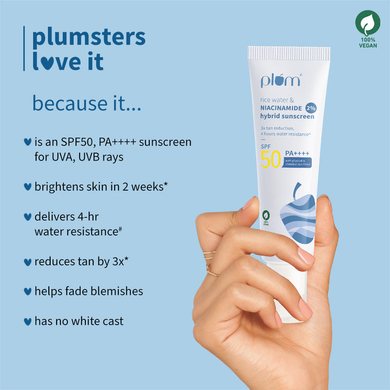 2% Niacinamide & Rice Water SPF 50 PA++++ Brightening Sunscreen