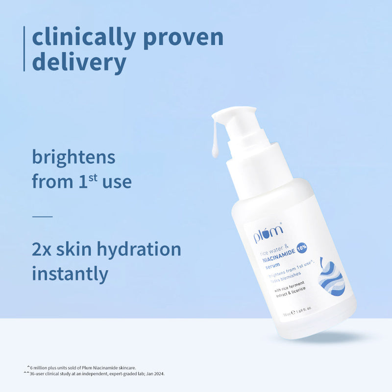 10% Niacinamide Face Serum with Rice Water (50 ml) - Pack of 2