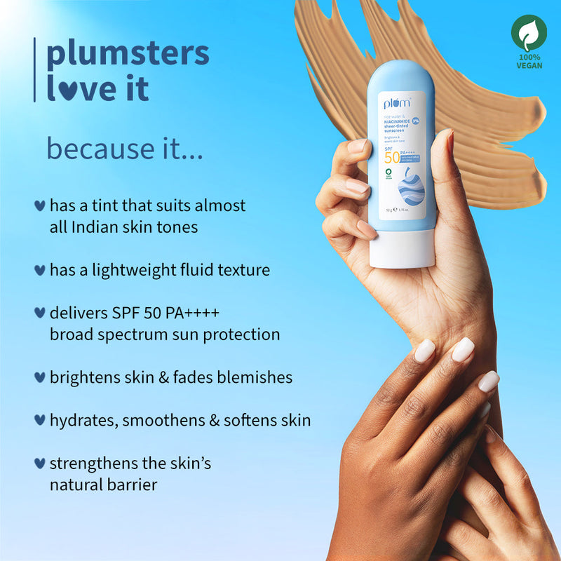 3% Niacinamide & Rice Water SPF 50 Sheer-Tinted Sunscreen