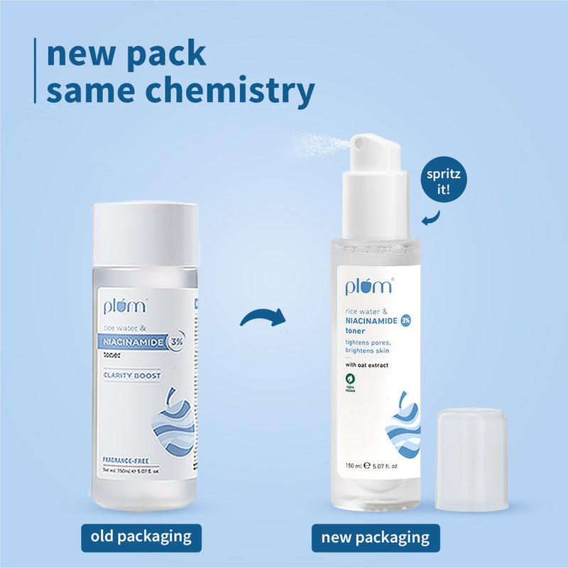 3% Niacinamide & Rice Water Toner for Bright Skin