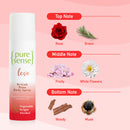 Pure Sense 'Love'British Rose Body Spray & Pure Sense 'Desire' Madagascar Vanilla Body Spray 300ml