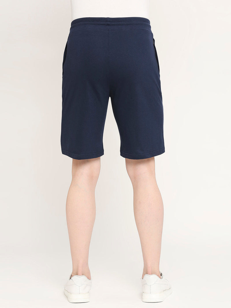 Men 002 Active Cotton Shorts - Navy Blue