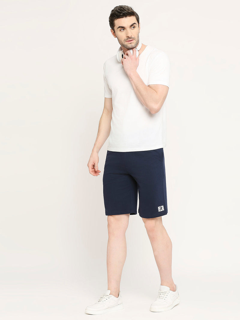 Men 002 Active Cotton Shorts - Navy Blue