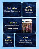 White Georgette Embroidery Saree