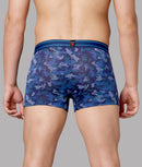 X-Rage Pageant Blue Camo Print Micro Modal Trunks