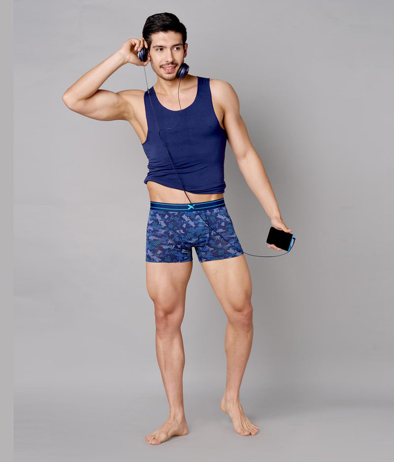 X-Rage Camo Print Micro Modal Trunks