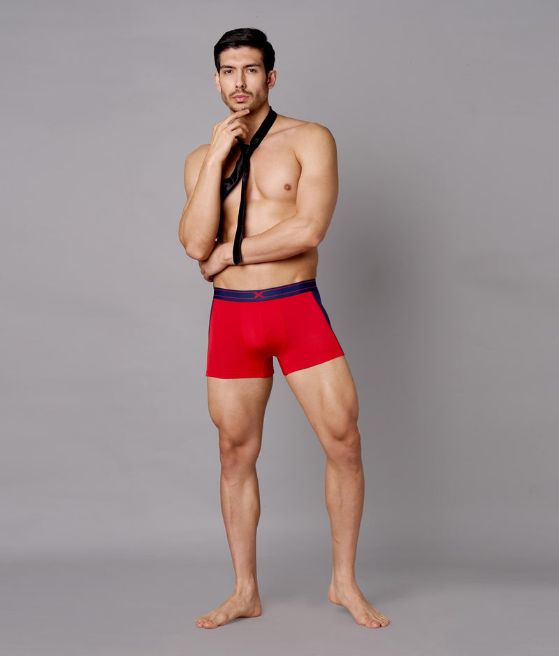 X-Groove Solid Adrenaline Red Micro Modal Trunks