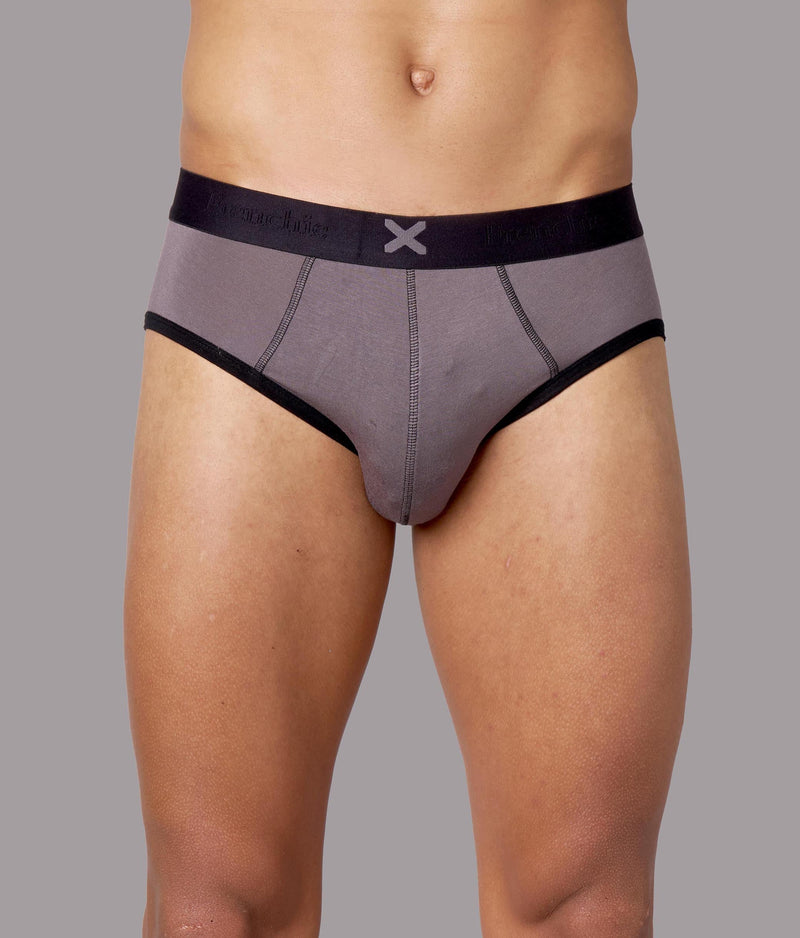 X-Hype Solid Castel Rock Grey Tencel Micro Modal Briefs