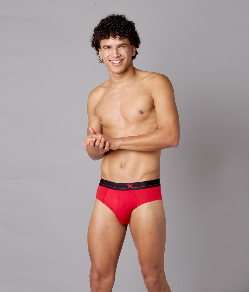 X-Lows Solid Adrenaline Red Micro Modal Briefs