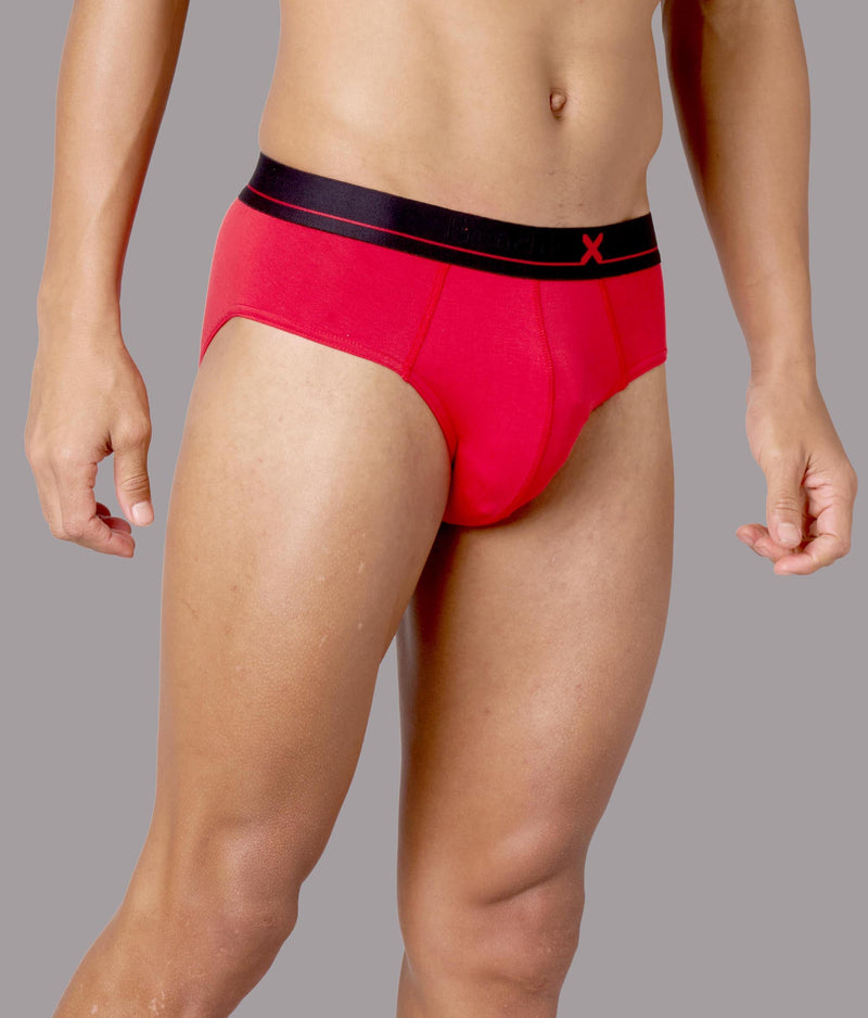 X-Lows Solid Adrenaline Red Micro Modal Briefs