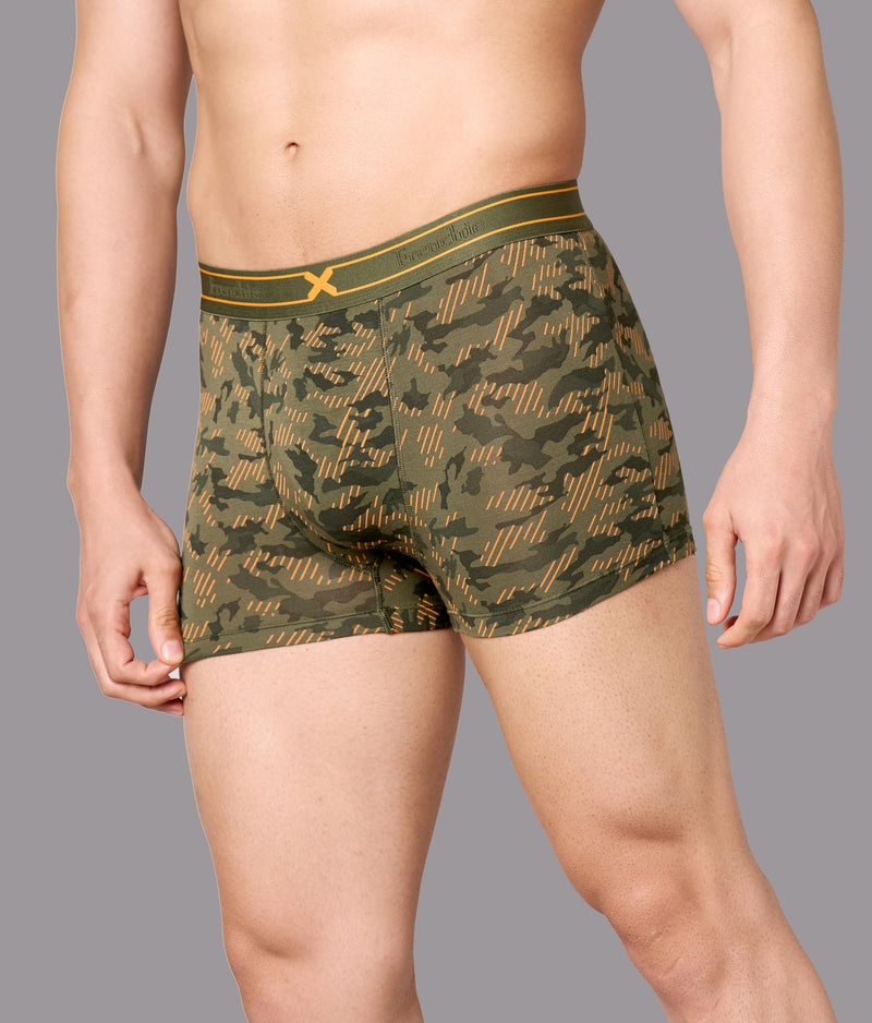 X-Rage Camo Print Micro Modal Trunks
