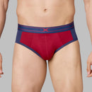 X-Groove Biking Red Micro Modal Cotton Briefs for Men