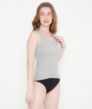 Solid Cotton Racer-Back Tank Top for Women - Assorted Colour
