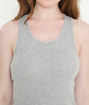 Solid Cotton Racer-Back Tank Top for Women - Assorted Colour
