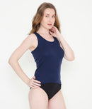 Solid Cotton Racer-Back Tank Top for Women - Assorted Colour