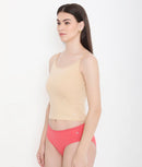 Women 100% Soft Cotton Innerwear Camisole with Adjustable Straps - Skin
