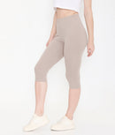 WOMEN  EVERYDAY COMFORT COTTON CAPRI - WARM GREY