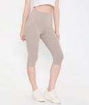 WOMEN  EVERYDAY COMFORT COTTON CAPRI - WARM GREY