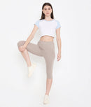 WOMEN  EVERYDAY COMFORT COTTON CAPRI - WARM GREY