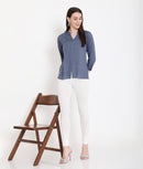 WOMEN SOLID WHITE COTTON CHURIDAR LEGGINGS